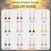 Dangle Earrings Trendy Leverback Birthstone Earrings 14K Rose Gold Teardrop