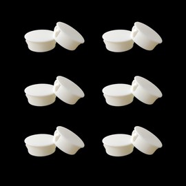 ZYYC 25mm/1'' White Plastic Hole Plugs for Hardware, Cabinet, Screw Holes (12 Pcs)