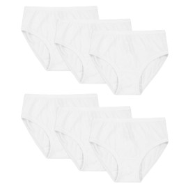 Fruit Of The Loom Girls Tag Free Cotton Brief Multipacks Underwear, Brief - 6 Pack - White, 6 US
