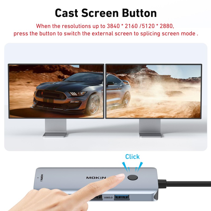 USB C Docking Station HDMI 2【MOKiN 2*HDMI Dual Screen Output