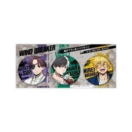 Hagoromo WIND BREAKER Can Badge Set A (Haruka Sakura, Hayahi Son, Akihiko Yui) No. 83154