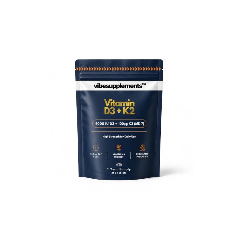 Vitamin D3 4000IU & K2 MK-7 100μg | 365 Vegetarian