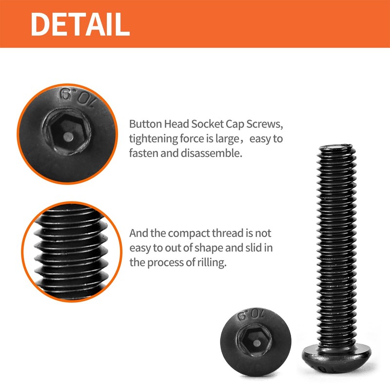 NIULUNBAO M6 x 30mm 35mm 40mm 45mm 50mm Button Head