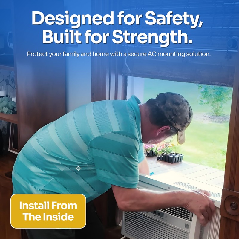 MAGIC A/C MOUNT Window AC Bracket - No Tools or