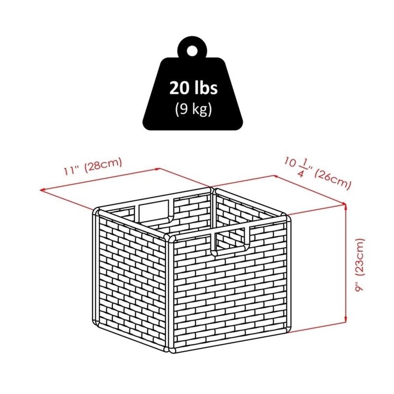 Adriana 4-Pc Storage Bench with 3 Foldable Woven Baskets -