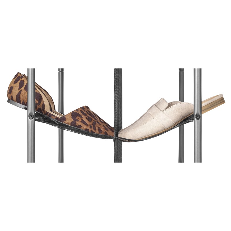 Whitmor 4-Tier Metal & Mesh Shoe Rack, Gunmetal