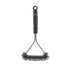 RÖSLE Cooking Grate Cleaning Brush, High-Quality Grill Brush for Cooking Grates Made of Stainless Steel, Chrome and Enamel, Steel Bristles, Length 30 cm