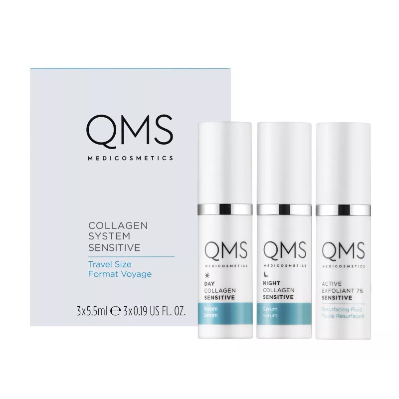 QMS COLLAGEN SYSTEM 3-Step Routine Set Travel Size 3 .5ml