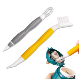 Grout Cleaning Brush Set 2 Pack Crevice Detail Cleaner Brush Multi-Purpose Scrub for Cleaning Bottle Cup Lid, Dish, Tile, Sink, Drain, Shower Room, Window Groove, Door Track, Floors