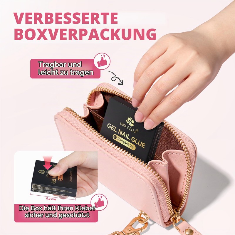UNA GELLA Press On Nail Glue 5 x 2 ml