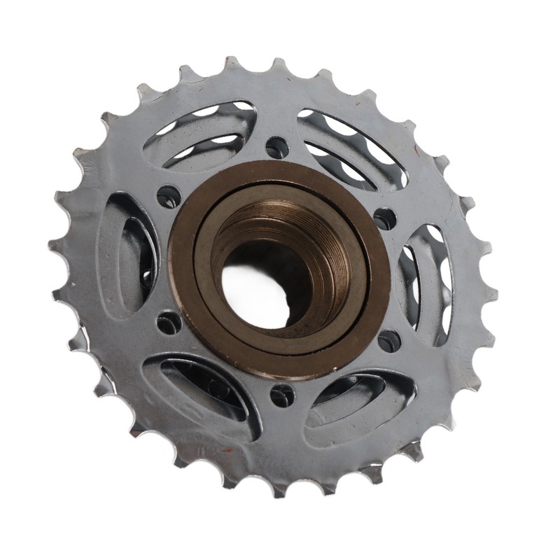 7 Speed Freewheel 13‑28T Bike Threaded Flywheel Silver Steel Bike