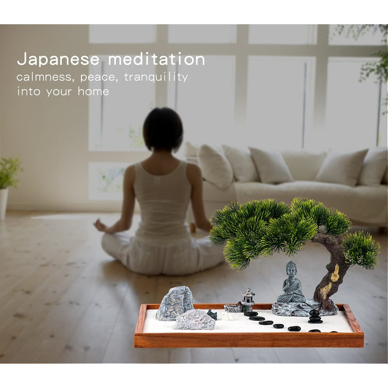 dgudgu Zen Garden Kit Jardin Zen Garden for Desk Zen