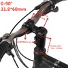 BESNIN Adjustable Bike Stem 0-90 Degree 31.8mm or 25.4mm，60mm or