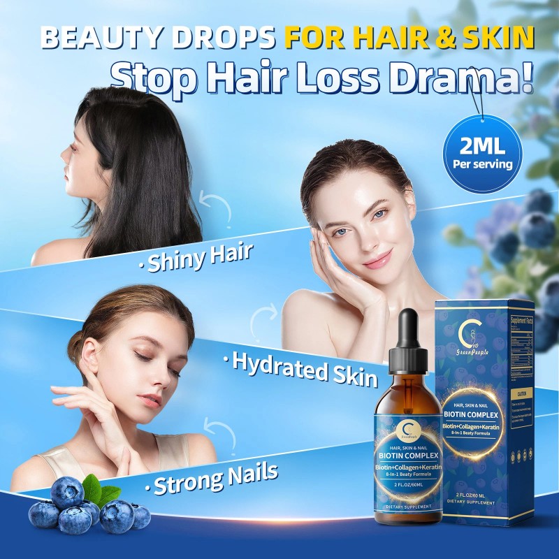 GPGP GreenPeople Biotin & Collagen Complex Extra Strength 25000mcg Hair/Skin/Nail