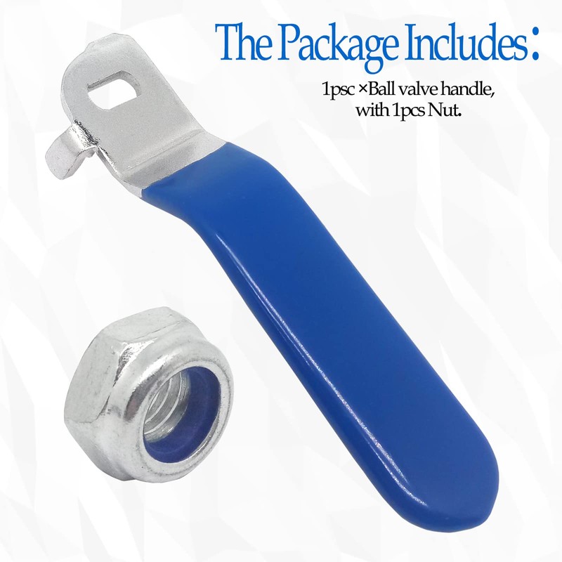 NGe 1Pcs Blue Replacement Ball Valve Handle,with M8 Nut,Hole Size