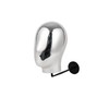 Silver Wall Mounted Mannequin Head for Wig and Hat Display