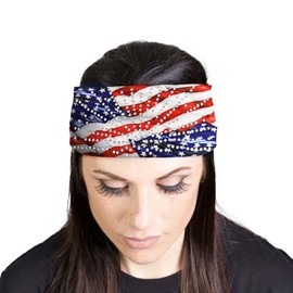 Milwaukee Leather | Bling Designed Wide Headbands-Headwraps for Women Biker Bandana - One Size