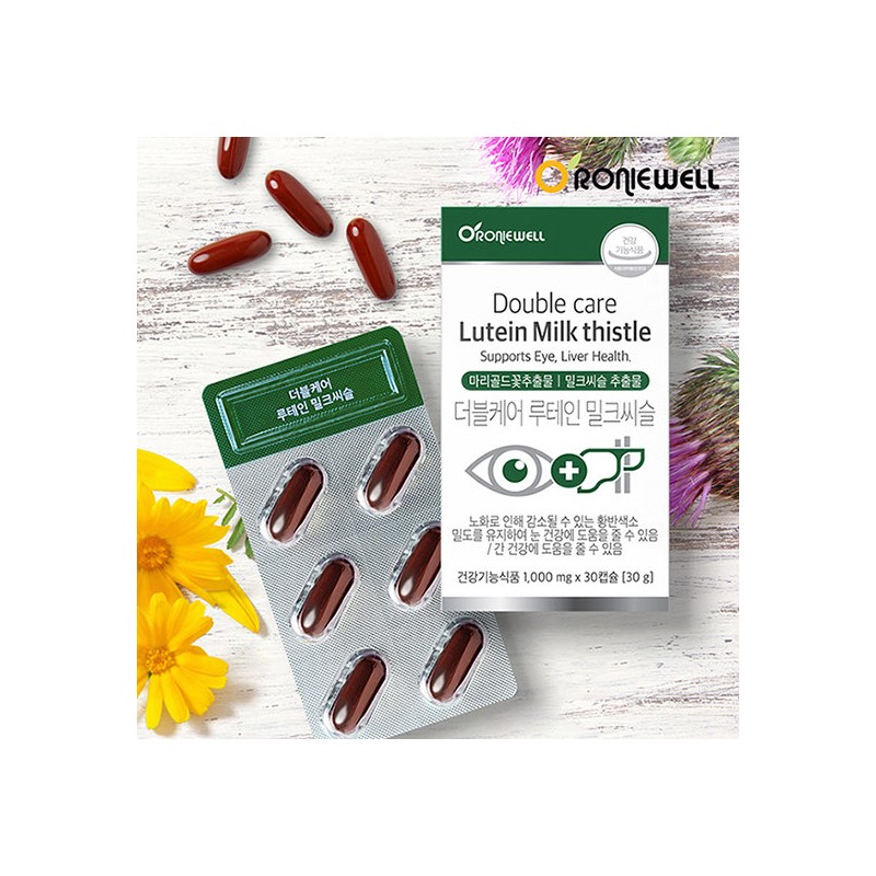 Ronniewell Roniwell Double Care Lutein Milk Thistle 30 Capsules (1-Month