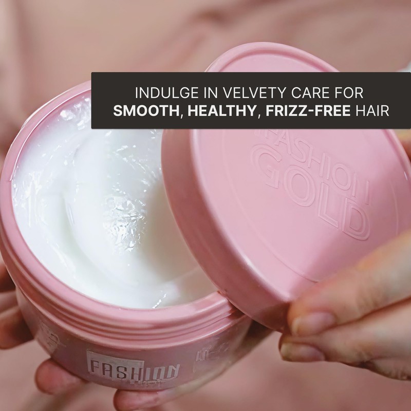 Fashion Gold, Hair Mask for Damaged Hair, Ideal as Post