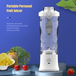 Portable Personal Blender for Shakes and Smoothies 600ml Fruit Juicer with 6 Blades 150W Power 2 Modes Built-in Battery Waterproof Fruit   Mixer for Home Office Travel Sports Camping