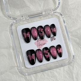 NailHaven| cat eye collection |all kinds of cat eye nails| short press-on nails   |cute nails| nails | acrylic press-on| fake nails |Handmade | high quality Press on nails 10 pcs|reusable nails|nail art|nail charm|handmade press ons|uña sacri lic as:_C19_XS
