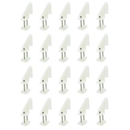 20PCS Plastic Control Horn 4 Hole Control Horn with Screws for RC Airplane Plane Helicopter DIY Model Toy Parts (M2x18mm)
