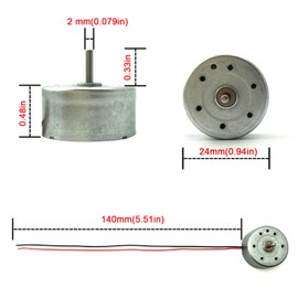 EUDAX Mini Generator Motors 3V-12V DC Motor Electric Motor for DIY Toys Wind Turbine Generator Hand Cranked Power Generator Model (Metal Motor Holder)