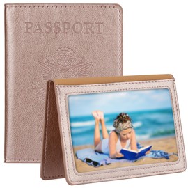 TIGARI Passport Holder for Travel, Slim Passport Cover for Women Men, Leather Passport Case Protector with Waterproof Slot, Family Vacation Plane Cruise Travel Essentials