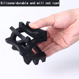 Topsky Jaboneras de Silicona Antideslizantes | Soportes para Baño | Protege y Seca el Jabón | Cubierta para Fregadero, Bañera y Ducha | Estropajo | Esponjas (Negro)