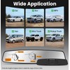 HmmtyRack Rear View Mirror, 14 Inch Chrome Anti-glare Panoramic Rear