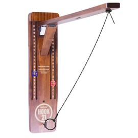 GoSports Hook21 Ring Swing Game -Ring Toss Game with Foldable Arm  - Brown