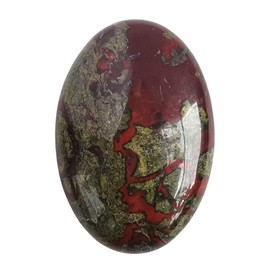 Manekieko Natural Dragon Blood Jasper Worry Stones Oval Palm Pockets Healing Crystal Massage Spa Energy Stone