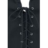Gothicana by EMP Ladies Black Lace Up Collar Halter Top,