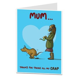 Funny Rude Happy Mothers Day Card For Mum From The Dog