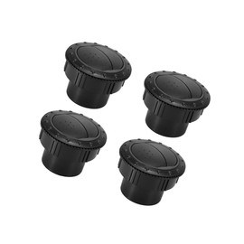 INFINAUTO 4Pcs Round AC Air Outlet Vent Louvered Dashboard Electroplate Knob for RV Bus Boat Yacht Caravan 60mm Stylish Design