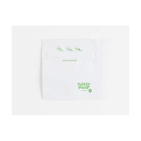 SMELLY PROOF - The Original No-Odor Storage Baggies - Childproof - White - Reusable - Made in the USA