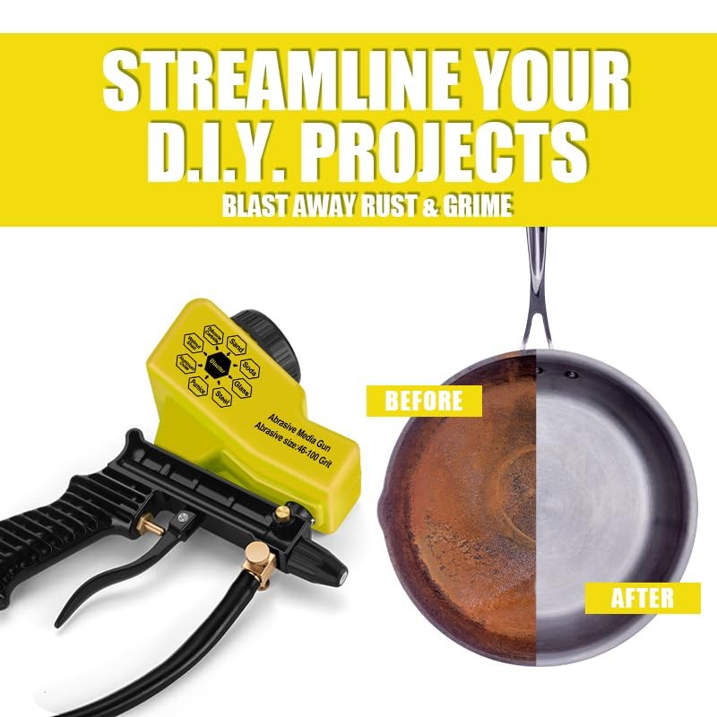 NANPU Light-Duty Air Sandblaster Gun Kit with Siphon & Gravity