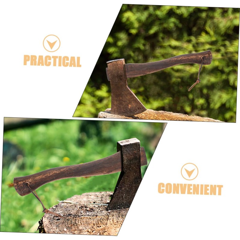 Abaodam 2Pcs Wooden Axe Replacement Handle Durable Ergonomic Grip for