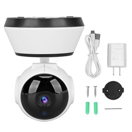 Smart Security Camera Infrared Night Vision Wifi Smart Net Camera 350 Degree Panoramic View Baby Monitor Wireless Smart Ball Head Cam BQ4 100‑240V US Plug