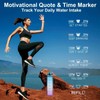 Water Bottle 1L Motivational Drink Flask With Time Markings BPA