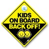 Kids On Board Back Off Car Sign Suction Cup Car