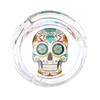Glass Ashtray Coloured Skull