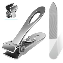 Werlla Toenail Clippers for Thick Nails, Toe Nail Clippers for Women, Long Handle Effortless 17mm Wide Jaw Opening for Men & Seniors, Extra Large Stainless Steel Nail (2pcs_Straight_Silver)