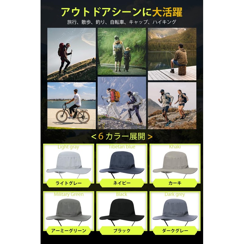 Nippaws Safari Hat, Men's, Sun Protection Hat, Wide Brim, UV