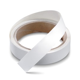 FAKILO Melamine Edge Banding White 3/4 inch x 10 ft Pre-Glued Cabinet Edge Banding Flexible Iron on Veneer Edging for Plywood Cabinet Repairs Furniture Restoration