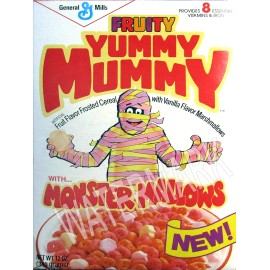 1987 Fruity Yummy Mummy Cereal Box High Quality Metal Fridge Magnet 3x4 7542
