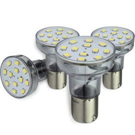 Leisure LED RV Trailer Motorhome LED Spot Light 1156 1139 1141 1383 LED Bulb 2 Watt 275 Lumen CW 10-30Volt 12Volt Long Neck (Cool White 6500K, 4-Pack Long Neck)