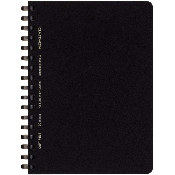 Kokuyo Soft Ring Notebooks, Business, Graph Ruled, A6, 70 Sheets,