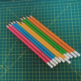 Pascua 10 Lapices Grafito Triangular Pascua Neon