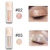 2Pcs Waterproof Crystal Liquid Glitter Eye Shadow Sticks.Quick-Drying Liquid Sparkling